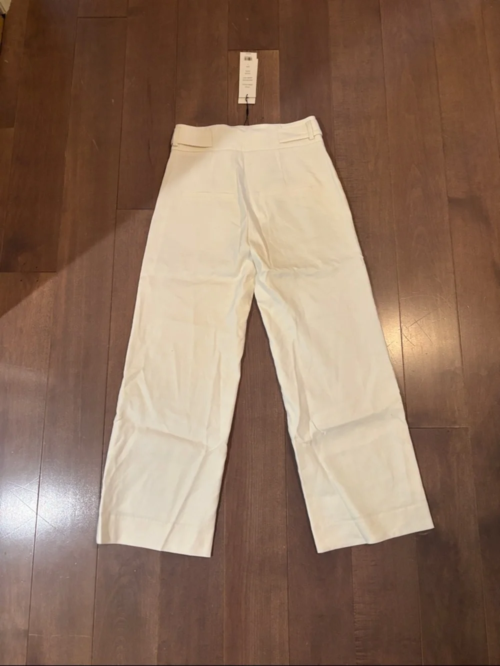 Veronica Beard White Ankle-Length Wide-Leg Pants - Picture 4 of 6